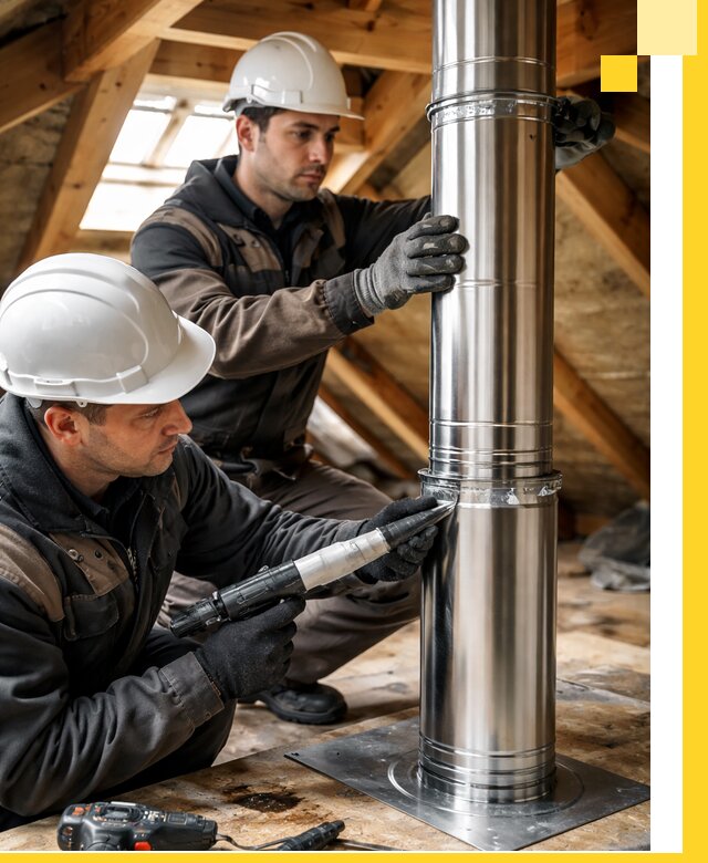Монтаж дымоходов для каминов в Новоалтайске с гарантией качества