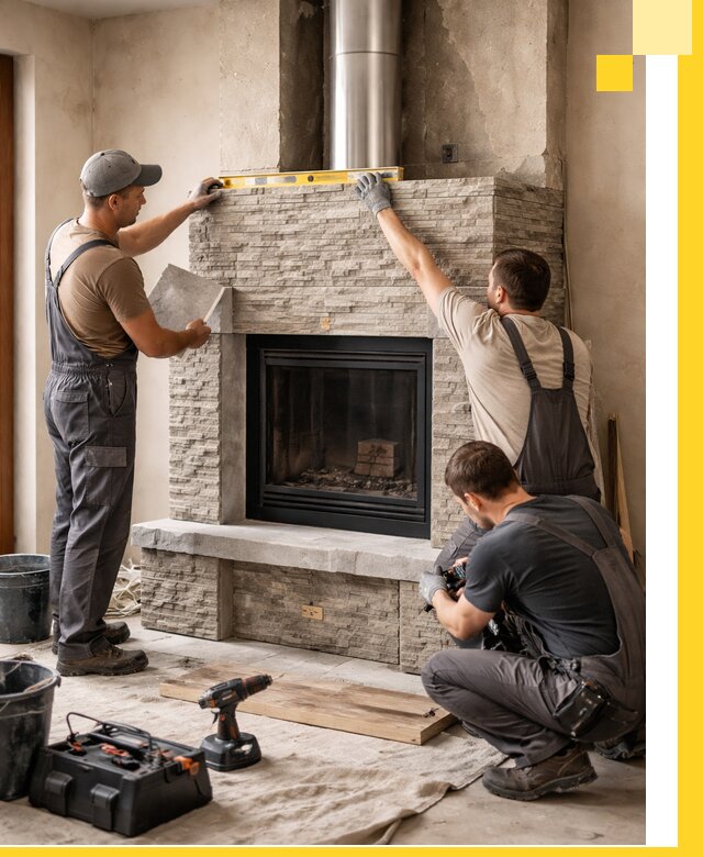 Профессиональный монтаж каминов под ключ в Новоалтайске для дома