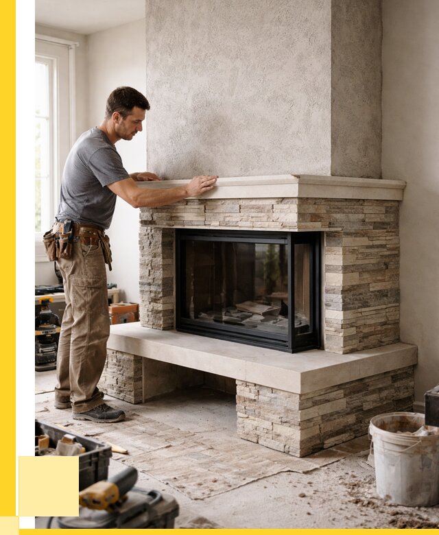 Изготовление каминов под ключ в Новоалтайске от 153360 р. | ЭриданНвл