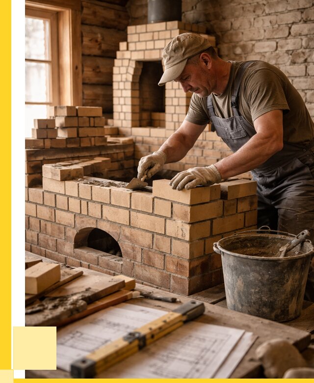 Кладка печей из кирпича в Новоалтайске цены от 30672 р. - ЭриданНвл