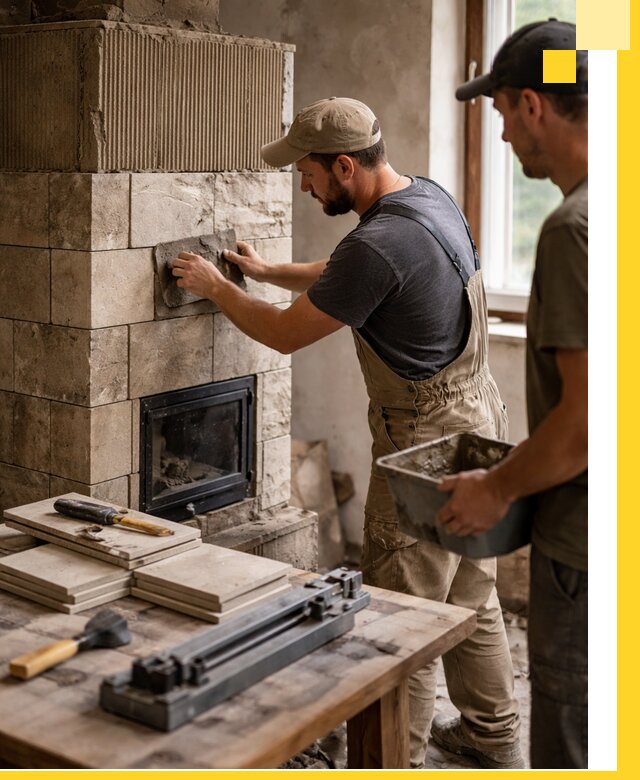 Профессиональная облицовка печей в Новоалтайске: керамика и камень