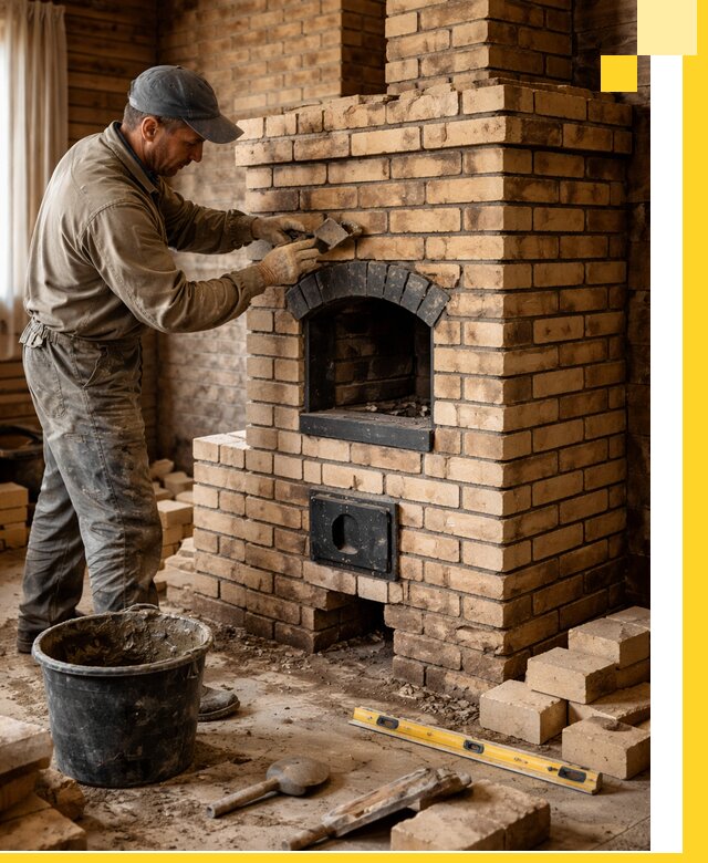 Кирпичные печи под ключ в Новоалтайске: проектирование и кладка
