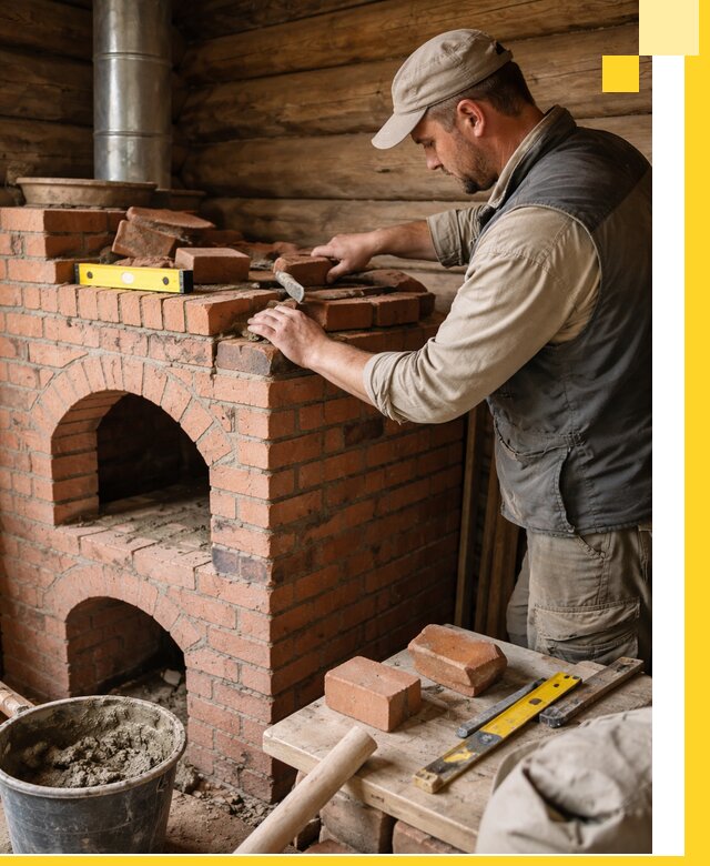 Изготовление и установка русских печей в Новоалтайске под ключ