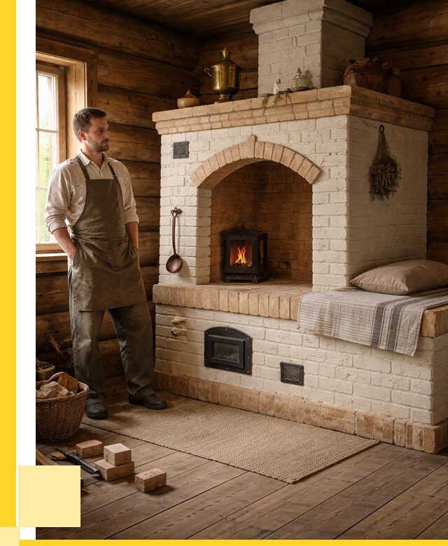 Русские печи с лежанкой под ключ в Новоалтайске от 153360 р. ЭриданНвл