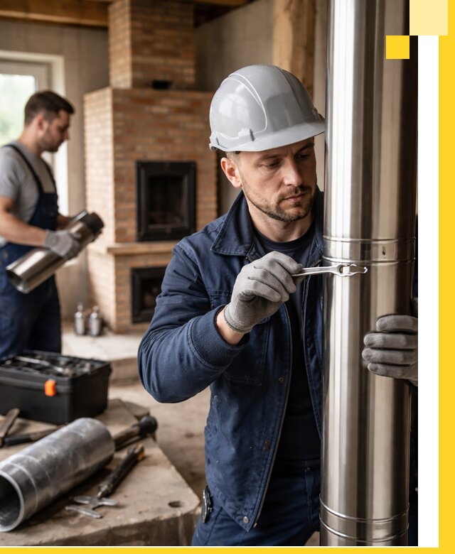 Профессиональный монтаж дымоходов для печей в Новоалтайске