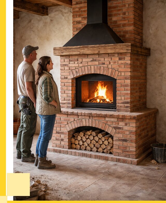 Печи камины из кирпича в Новоалтайске от 122688 р. | ЭриданНвл