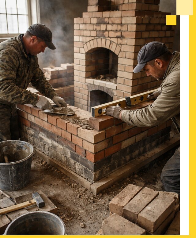 Изготовление и монтаж печей и каминов из кирпича в Новоалтайске