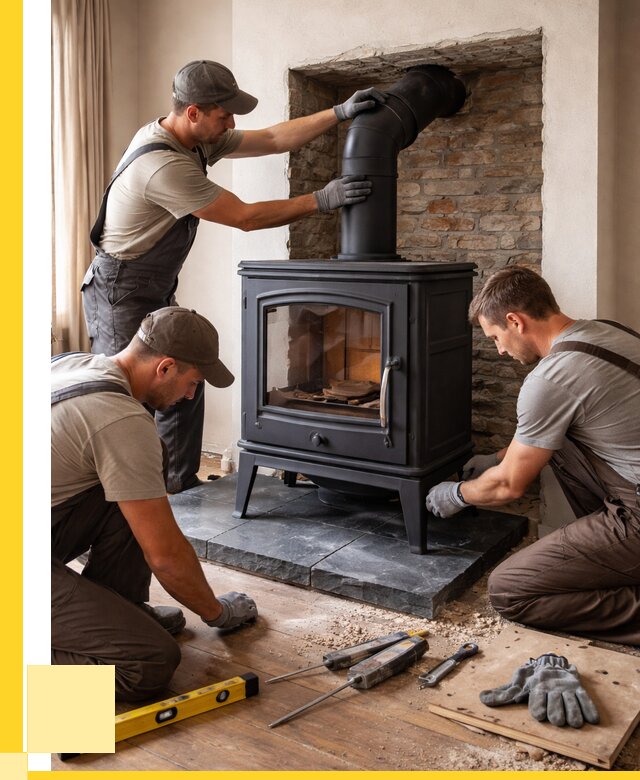 Монтаж печи камина в частном доме в Новоалтайске от 25560 р. | ЭриданНвл