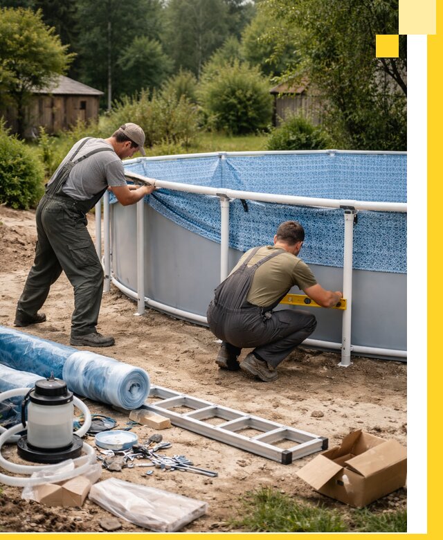 Установка и монтаж каркасных бассейнов в Новоалтайске под ключ