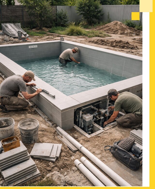 Строительство и монтаж бассейнов для дачи под ключ в Новоалтайске