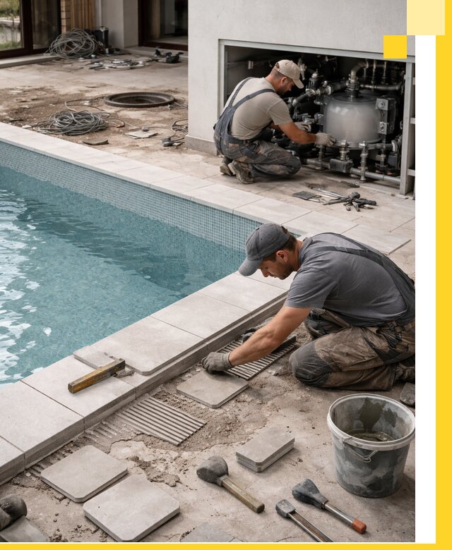 Строительство и монтаж бассейнов в коттедже в Новоалтайске