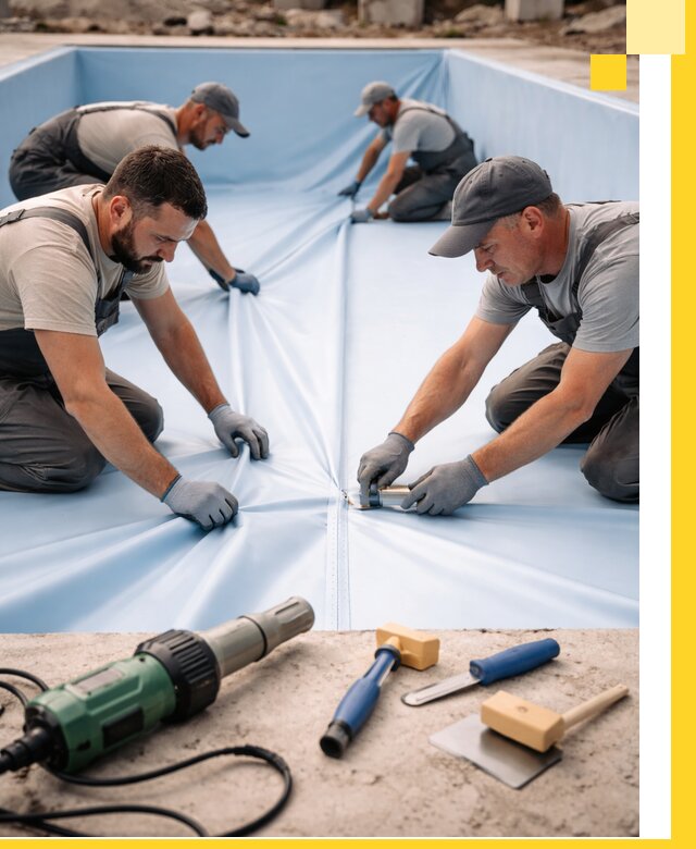 ПВХ пленка для бассейнов с монтажом и гарантией в Новоалтайске