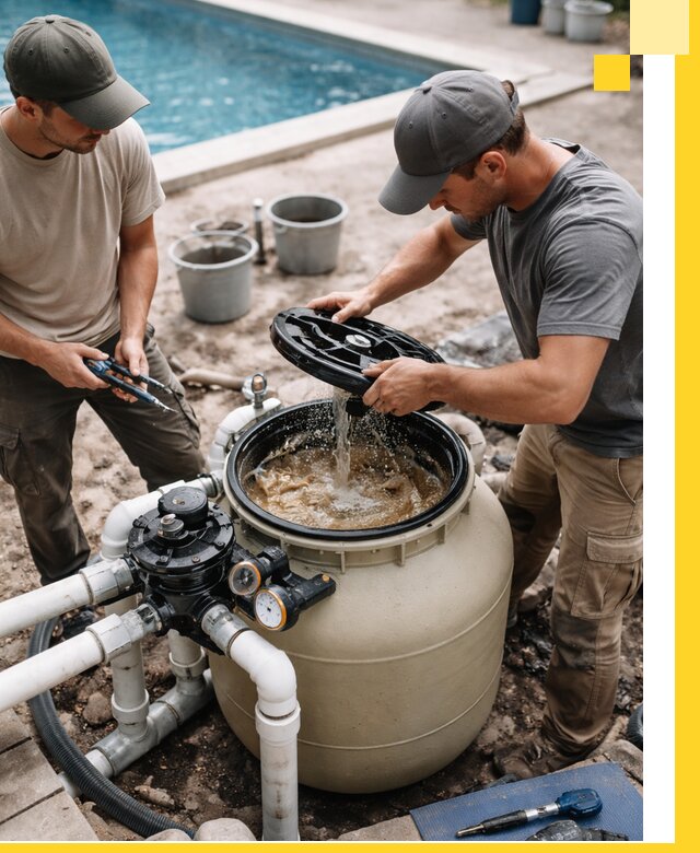 Установка и обслуживание песочных фильтров для бассейнов в Новоалтайске