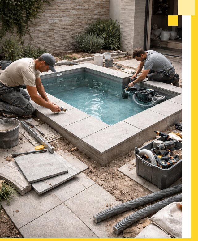 Мини бассейны под ключ в Новоалтайске, дизайн и установка