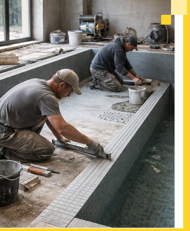 Строительство бассейна в частном доме в Новоалтайске под ключ