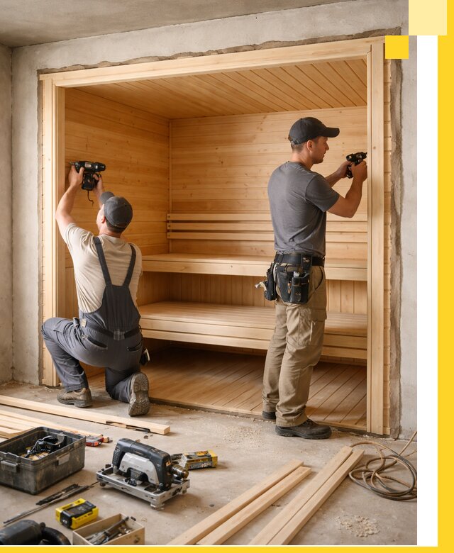 Монтаж саун под ключ в Новоалтайске — проектирование и установка