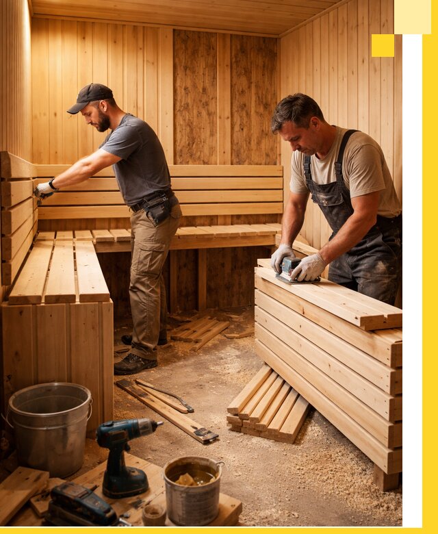 Профессиональный комплексный ремонт саун под ключ в Новоалтайске