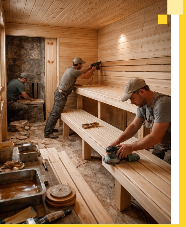 Профессиональная отделка бань в Новоалтайске под ключ, с гарантией