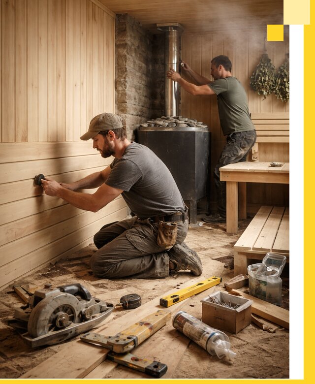 Полное строительство и оснащение парных под ключ в Новоалтайске