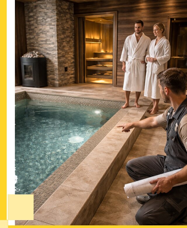 Проект бани с бассейном под ключ в Новоалтайске от 66456 р. | ЭриданНвл