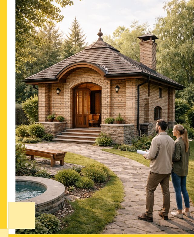 Проект кирпичной бани в Новоалтайске от 30672 р. | ЭриданНвл