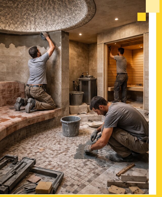 Проект и строительство хамама бани и сауны под ключ в Новоалтайске