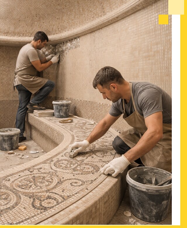 Плитка для хамама в Новоалтайске, укладка, подбор и поставка